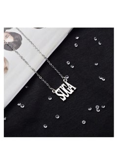 BTS Combination Steel Plate Pendant Necklace