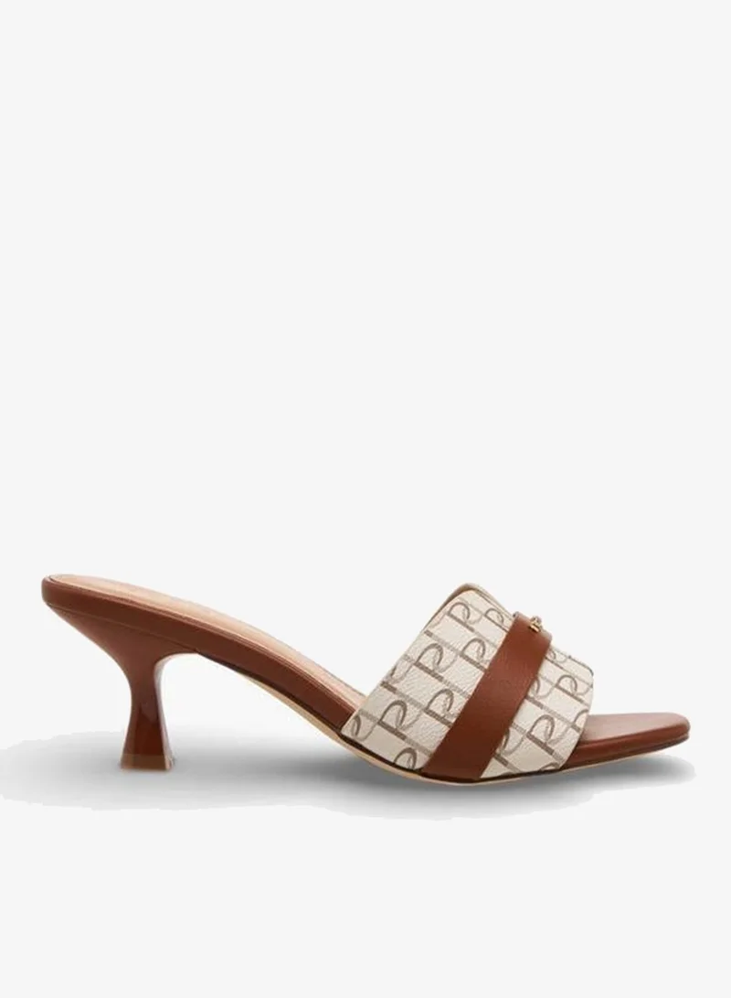 Paprika Women Monogram Print Slip-On Sandals