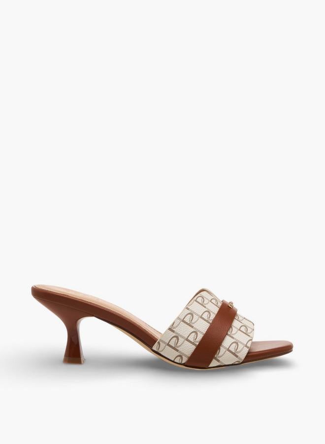 Paprika Women Monogram Print Slip-On Sandals - Image 3