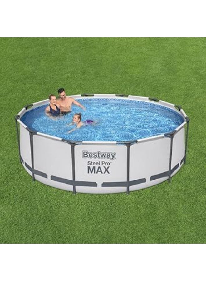 Bestway Steel Pro MAX Round Pool 366x76 cm with Filter & Cartridge |  Rust-Resistant Frame & 3-Layer PVC - Image 5