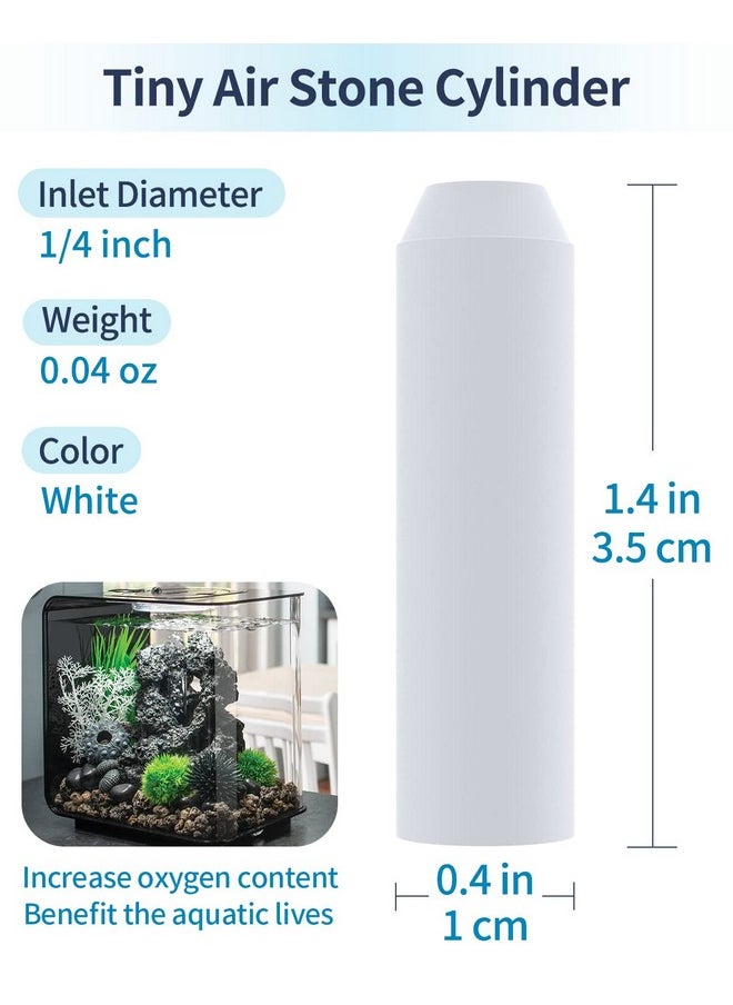 Pawfly Pawfly Aquarium Replacement Air Stone Bubbler for Specific Classic Tube Flow Halo and Life Fish Tanks Mini Compatible Bubble Release Tool Oxygen Diffuser for Nano Air Pumps, 5 Pack  - Image 2