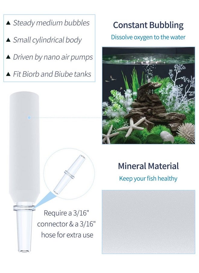 Pawfly Pawfly Aquarium Replacement Air Stone Bubbler for Specific Classic Tube Flow Halo and Life Fish Tanks Mini Compatible Bubble Release Tool Oxygen Diffuser for Nano Air Pumps, 5 Pack  - Image 4