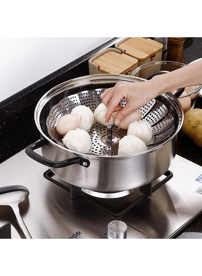 Steamer Basket for Vegetable Pot Cooking Steaming Food Stainless Steel Folding Expandable S