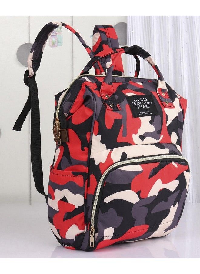 Chinmay Kids Baby Diaper Backpack For New Born Baby Mother;Mom Stylish Polyester Organizer Bag For Casual Travel Outing & Traveling (Red Grey)  - Image 3