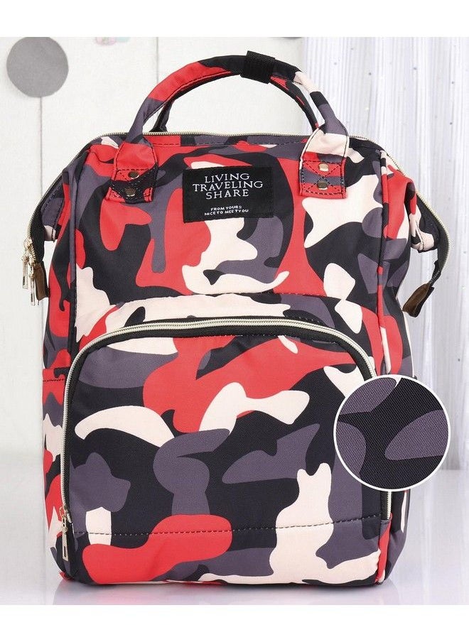 Chinmay Kids Baby Diaper Backpack For New Born Baby Mother;Mom Stylish Polyester Organizer Bag For Casual Travel Outing & Traveling (Red Grey)  - Image 4