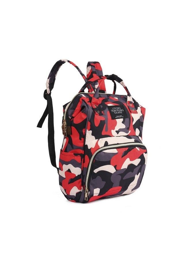 Chinmay Kids Baby Diaper Backpack For New Born Baby Mother;Mom Stylish Polyester Organizer Bag For Casual Travel Outing & Traveling (Red Grey)  - Image 2