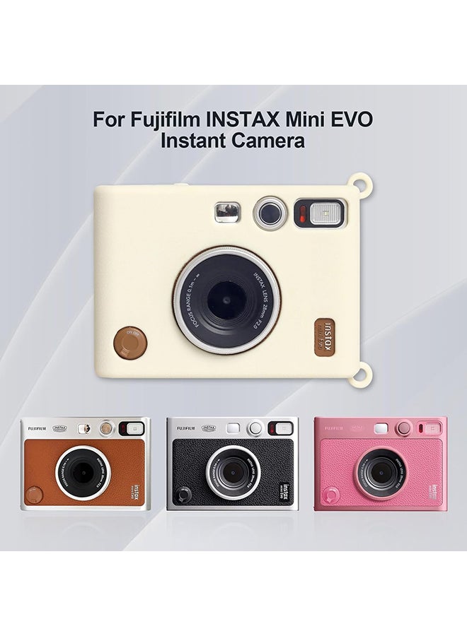 O Ozone Silicone Case for Fujifilm Instax Mini EVO Instant Camera – Soft Rubber Protective Cover, Slim Fit & Lightweight, Shockproof Skin for Mini EVO- Beige  - Image 2