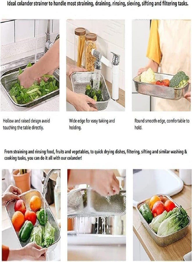 NESTIFY Stainless Steel Dish Rack Drain Basket with Drip Tray & Spoon Holder Dish Drainer for Kitchen Drying Stand/Kuda/Plate Rack/Bartan Over Sink Counter Dish Rack (Pack of 1) - Image 3