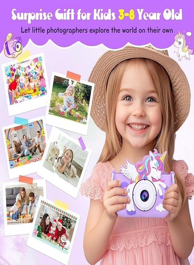 NONIU Unicorn Kids Digital Camera - 48MP Mini Camera with Dual Lens, HD Video Recorder, 2-Inch IPS Display, Type-C Charging & 8GB SD Card - Creative Gift for Boys & Girls Ages 5-10 (Blue) - Image 2