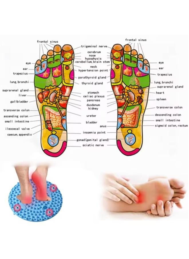 Massage Mat Acupressure Foot Mat Reflexology Walking Plate Magnetic Therapy Acupressure Disc Pressure Point Pads Board - Image 3