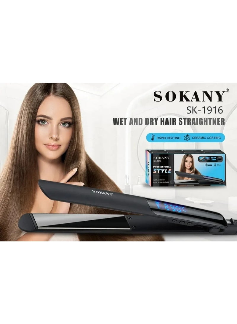 Sokany SK-1916 Digital Hair Styling Device – 54W – 9 Heat Levels - Image 1