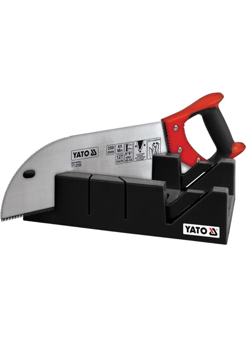 Yato - YATO Plastic Mitre Box With Dovetail Saw 350mm YT-3150 - Image 1
