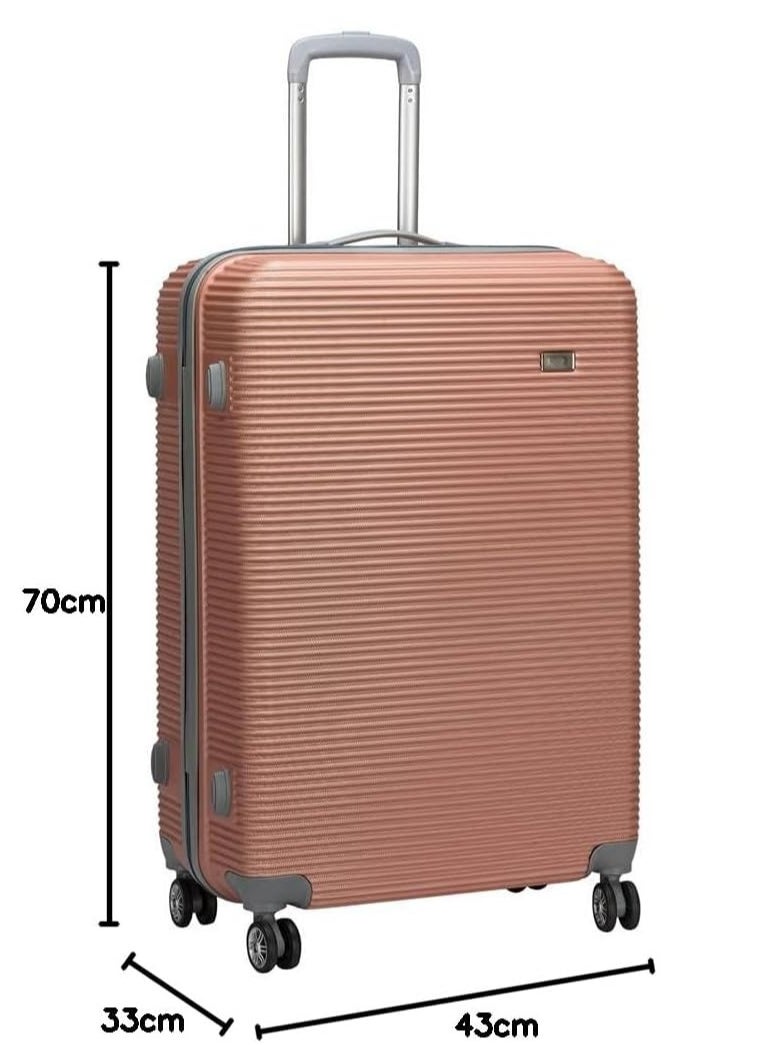 Unbreakable Trolley Luggage with TSA Lock, 4 Silent Spinner Wheels, Expandable Double Zipper -, Acrylonitrile Butadiene Styrene (ABS)