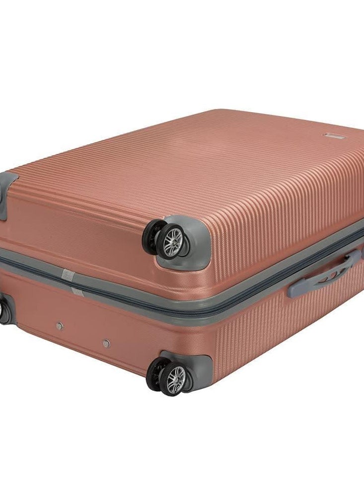 Unbreakable Trolley Luggage with TSA Lock, 4 Silent Spinner Wheels, Expandable Double Zipper -, Acrylonitrile Butadiene Styrene (ABS)