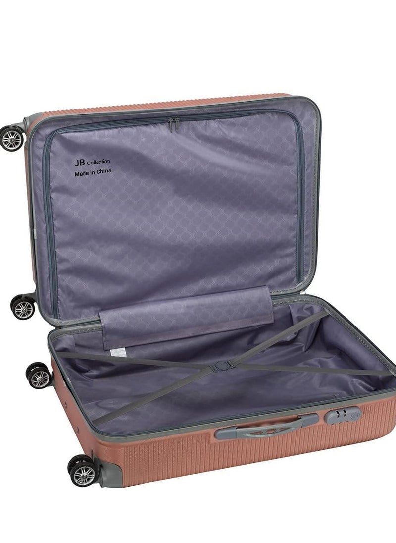 Unbreakable Trolley Luggage with TSA Lock, 4 Silent Spinner Wheels, Expandable Double Zipper -, Acrylonitrile Butadiene Styrene (ABS)