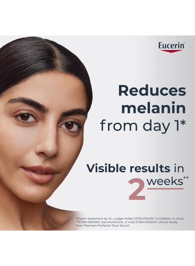 Eucerin Even Pigment Perfector Dual Face Serum Cream, Reduces Pigment Spots, Plumps up Wrinkles, Refines Skin Texture, Suitable for All Skin Types, 30ml - Image 3