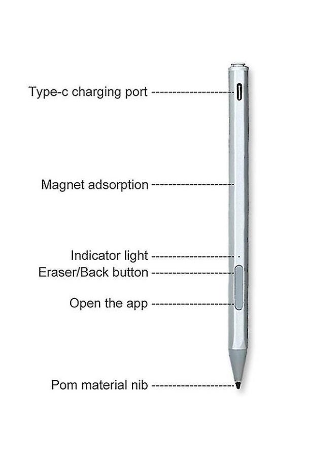 Compatible with Microsoft Surface HP Capacitive Stylus 4096 Pressure-Sensitive MPP2.0 Protocol Anti-Mistouch Stylus - Image 3