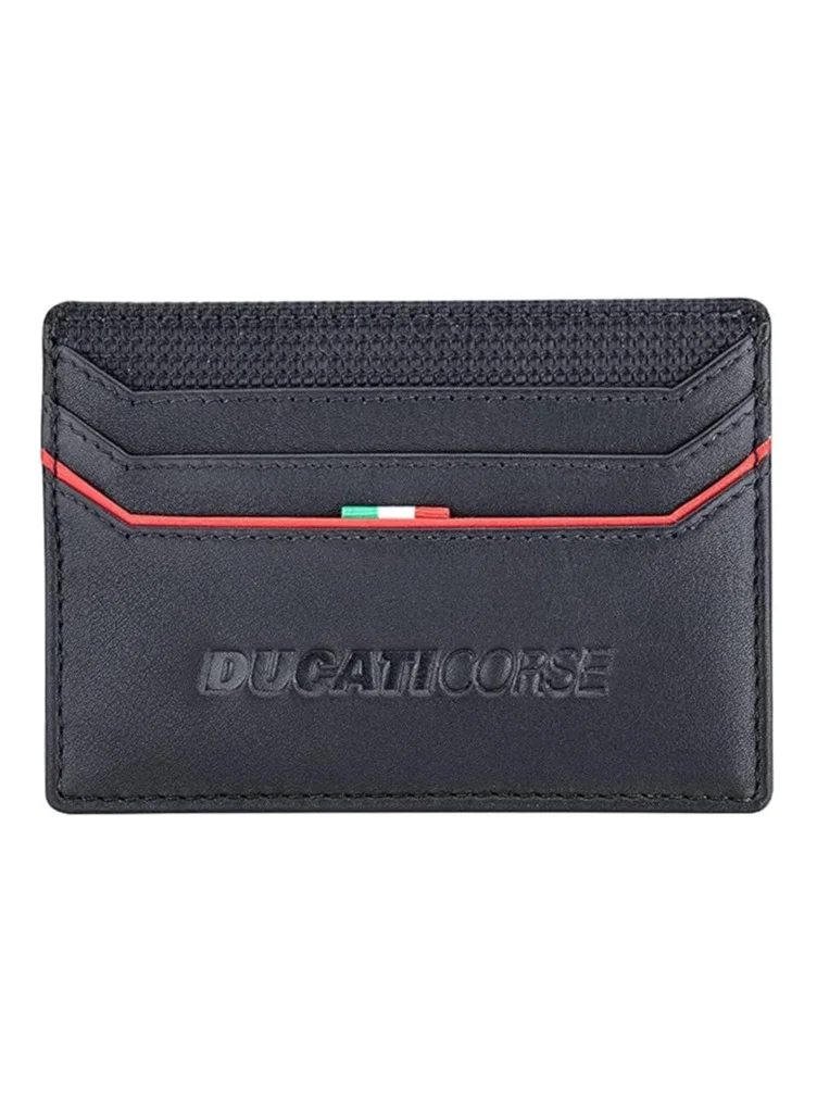 Ducati Corse Firenze Leather Card Holder Black