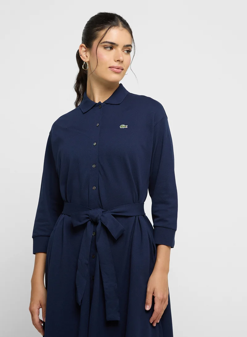 لاكوست Belted Polo Dress
