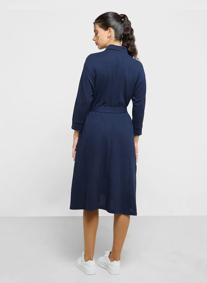 لاكوست Belted Polo Dress
