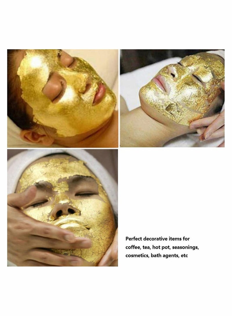 SYOSI Edible Gold Leaf, Genuine Gold Flakes for Cooking, Cakes, Makeup, Gilding, Decoration, Health & Spa for Cake Decorating, Baking & Cooking, Art Crafts & DIY Projects Makeup & Home (2Pcs) - Image 4