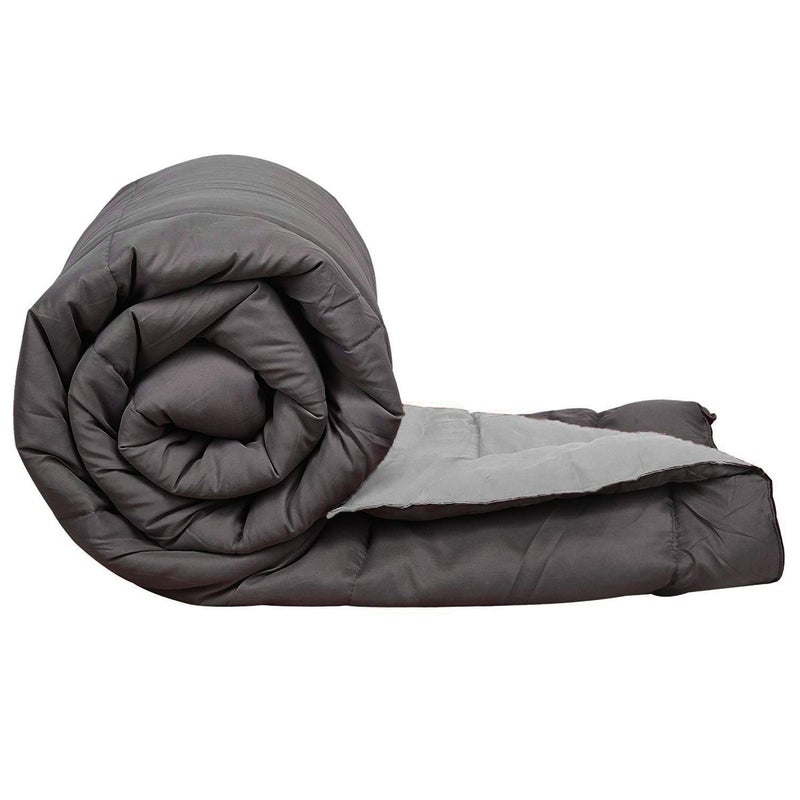 Aevlon All Season Microfibre Reversible Comforter 90x100 Inch King Size Double Bed GrayLight Gray - Image 1