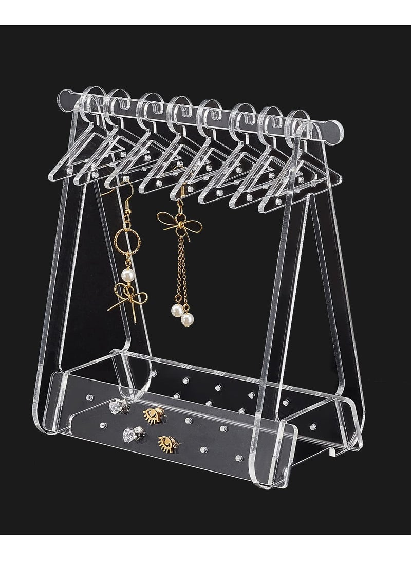 Barakah Jewelry Stand Necklace Holder, Acrylic Jewelry Display Holder, Necklace and Bracelet Hanging Organizer for Earrings Necklaces Bracelets Watches and Rings - Image 1