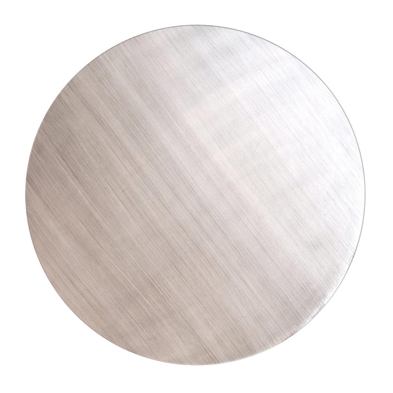 Simpli Home SIMPLIHOME Johnsen Metal Table - 15 inch Wide Solid Iron Round Accent Table in Antique Silver, Boho Side or End Table for Living Room or Bedroom with Etched Geometric Pattern, Assembled - Image 3