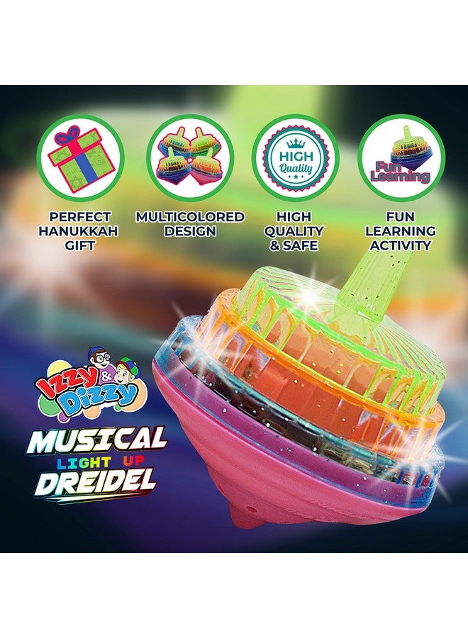 Izzy 'n' Dizzy Musical Dreidel Hanukkah Dreidel 2 Pack Sings Oh Draidel As It Lights Up Light Up Dreidels Chanukah Toys & Games - Image 2