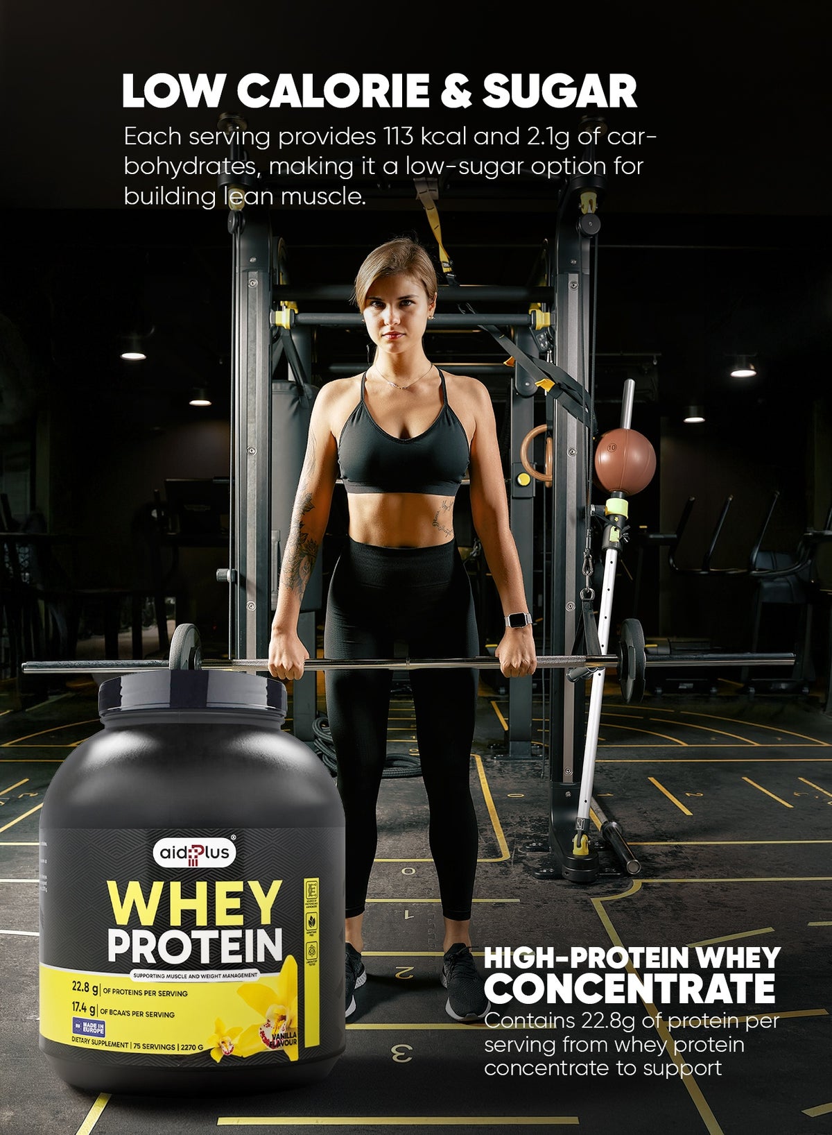 Wpc Vanilla, 2270G | 75G Protein Per Serving | Whey Protein Concentrate For Muscle Growth & Recovery | Gluten-Free & Lactose-Free