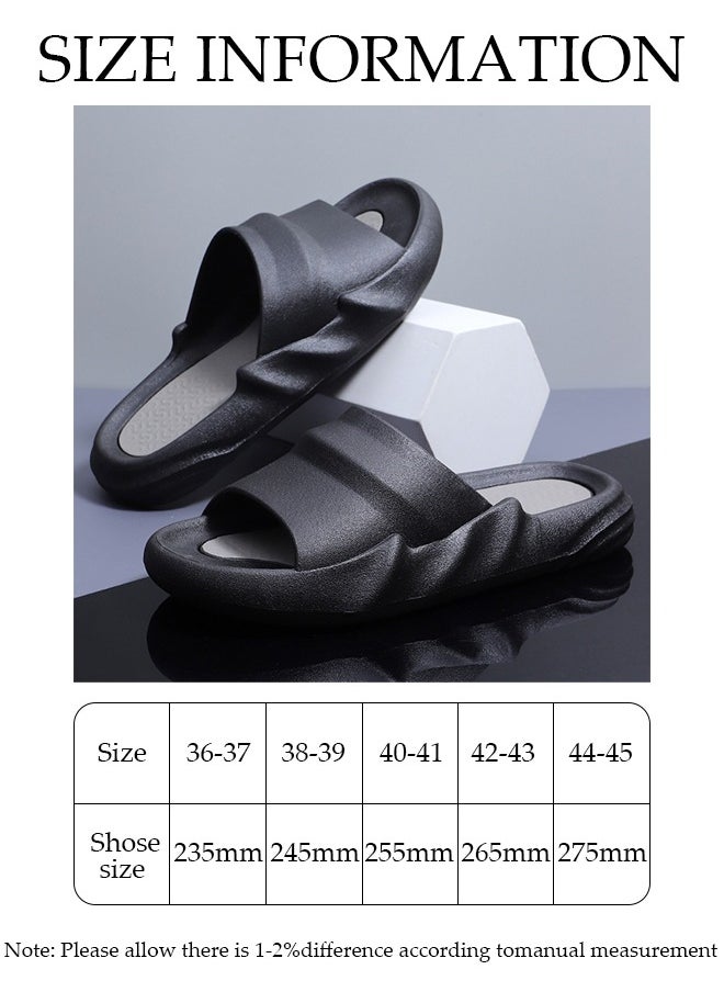 DUNISO - Men's Bath slippers Quick Drying Slide Sandal with Thick Sole Non-Slip Soft Shower Slippers Open Toe Spa Bath Pool Gym House Sandals for Indoor & Outdoor - Image 1