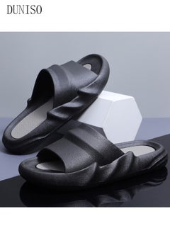 DUNISO Men's Bath slippers Quick Drying Slide Sandal with Thick Sole Non-Slip Soft Shower Slippers Open Toe Spa Bath Pool Gym House Sandals for Indoor & Outdoor  - Image 4