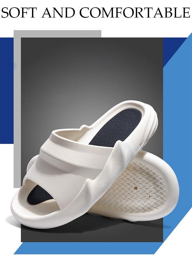 DUNISO - Men's Bath slippers Quick Drying Slide Sandal with Thick Sole Non-Slip Soft Shower Slippers Open Toe Spa Bath Pool Gym House Sandals for Indoor & Outdoor - Image 1