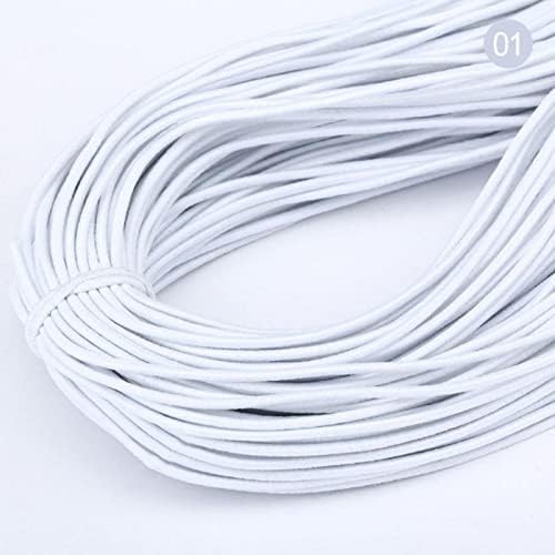 SHOPEE حبل مطاطي دائري من شوبي لربط الأزياء الراقية لمشاريع الحرف اليدوية 125 متر 2 مم أبيض - Image 2