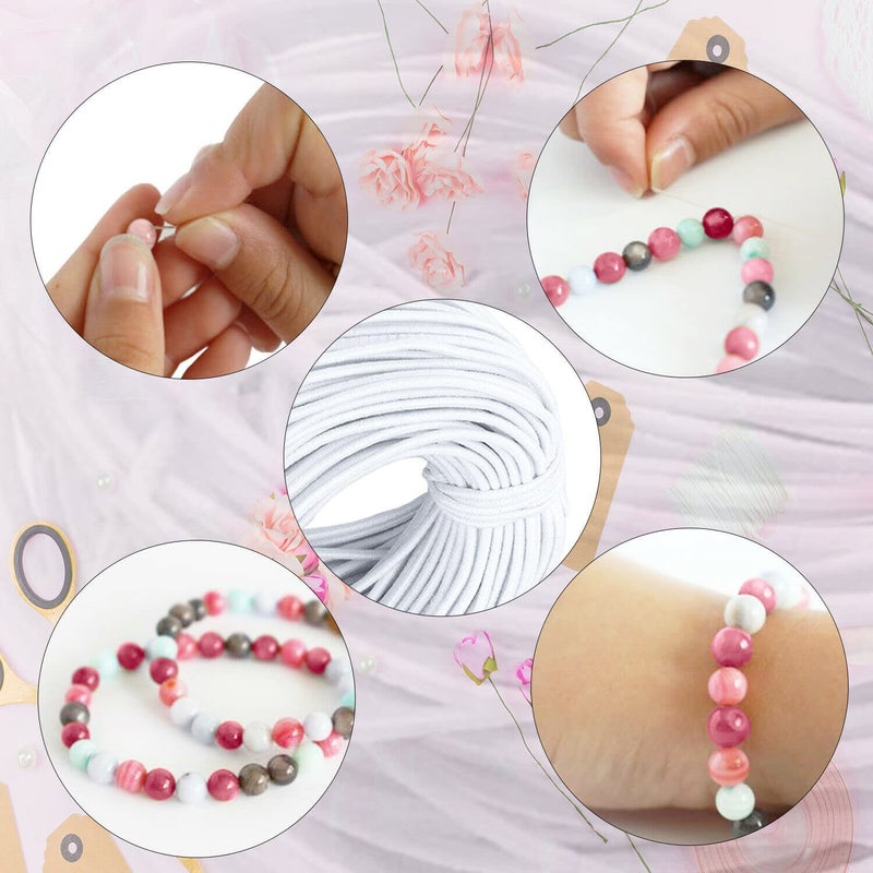 SHOPEE حبل مطاطي دائري من شوبي لربط الأزياء الراقية لمشاريع الحرف اليدوية 125 متر 2 مم أبيض - Image 3