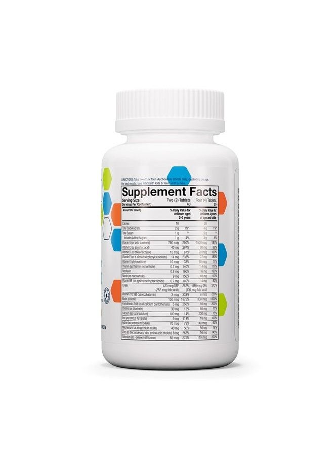 4life - RiteStart Kids & Teens - Apple and Orange Flavors - 22 Essential Vitamins and Minerals - Ages 2 and Up - Immune System Support Transfer Factor - Brain Support - 120 Chewable Tablets - Image 1
