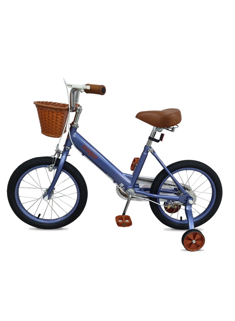 MOGOO - Retro Kids Bike 16 Inch - Blue - Image 2