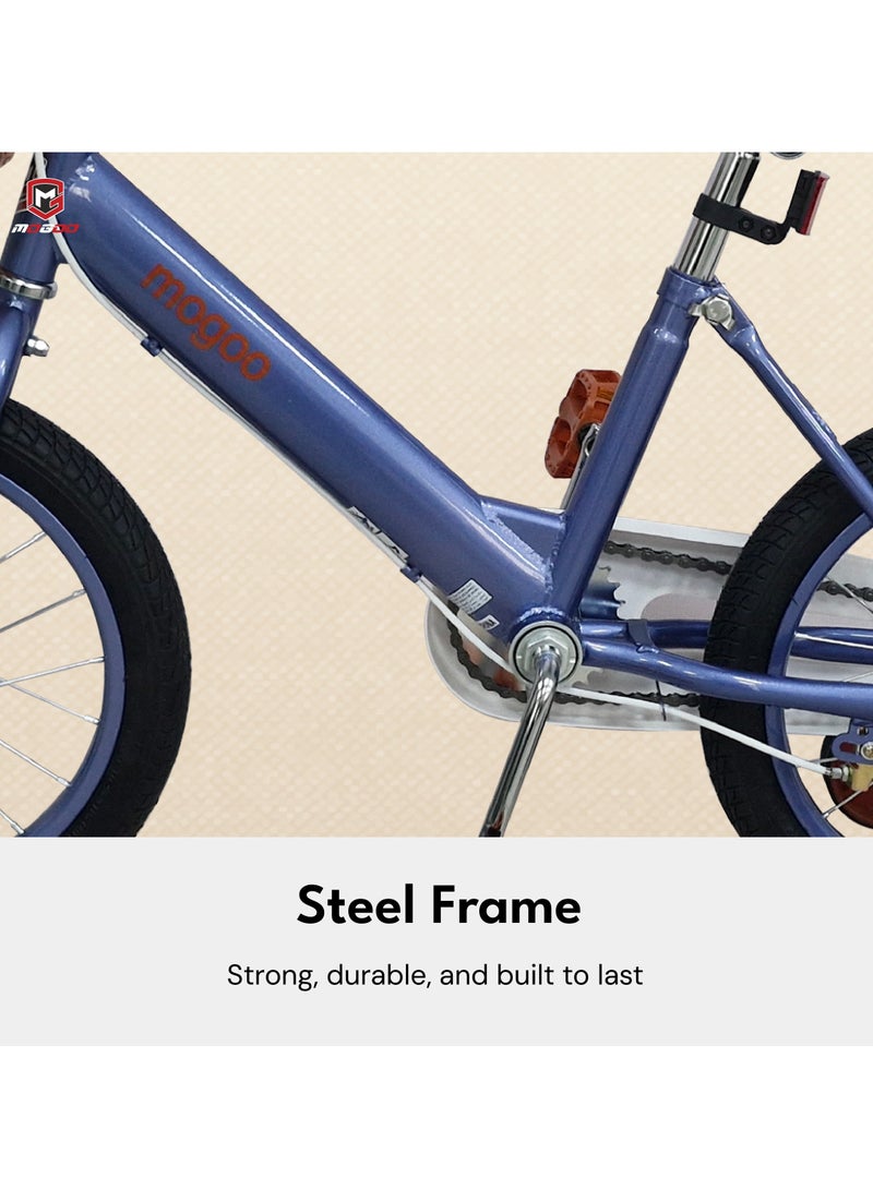 MOGOO - Retro Kids Bike 16 Inch - Blue - Image 3