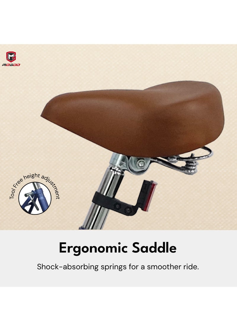 MOGOO - Retro Kids Bike 16 Inch - Blue - Image 5