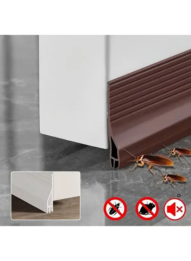 Universal TPE Door Draft Stopper Black 39 37 Inch Windproof Sound Insulation Seal Strip - Image 1