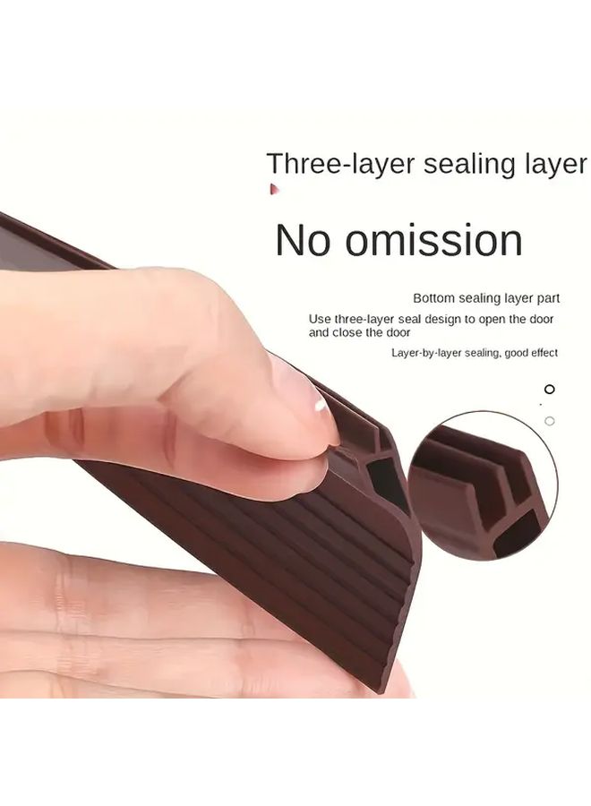 Universal TPE Door Draft Stopper Black 39 37 Inch Windproof Sound Insulation Seal Strip - Image 2