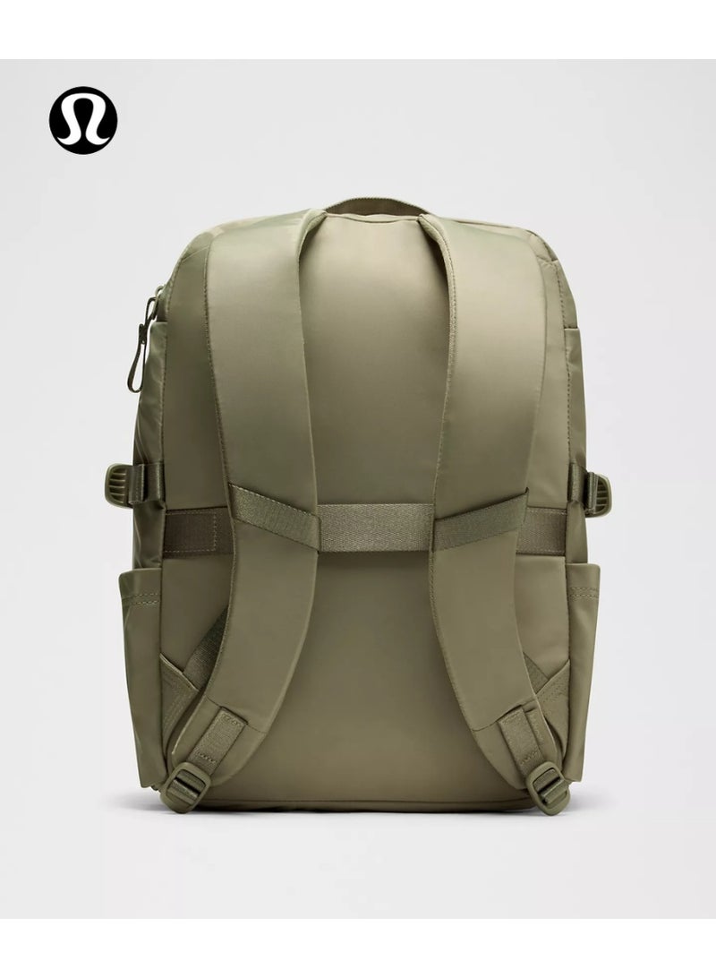 لولوليمون حقيبة الكتف المزدوجة Lululemon ، رياضية ، للمدرسة ، ملابس غير رسمية ، المشي لمسافات طويلة ، حقيبة ظهر سعة كبيرة 22 لتر - Image 2