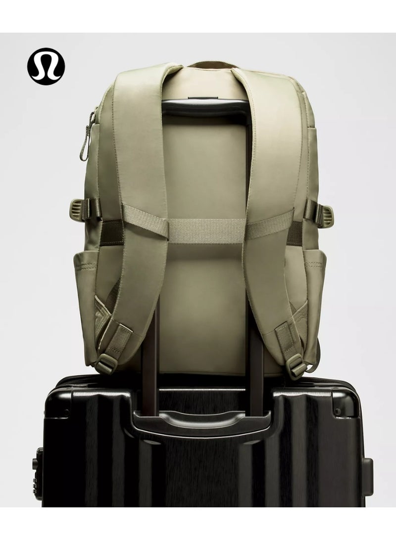 لولوليمون حقيبة الكتف المزدوجة Lululemon ، رياضية ، للمدرسة ، ملابس غير رسمية ، المشي لمسافات طويلة ، حقيبة ظهر سعة كبيرة 22 لتر - Image 4