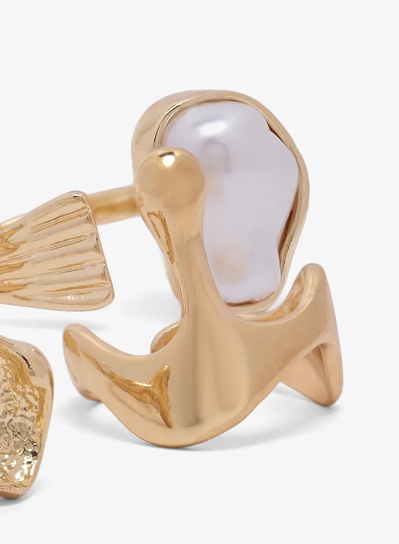 Ginger Chunky Gold Statement Rings