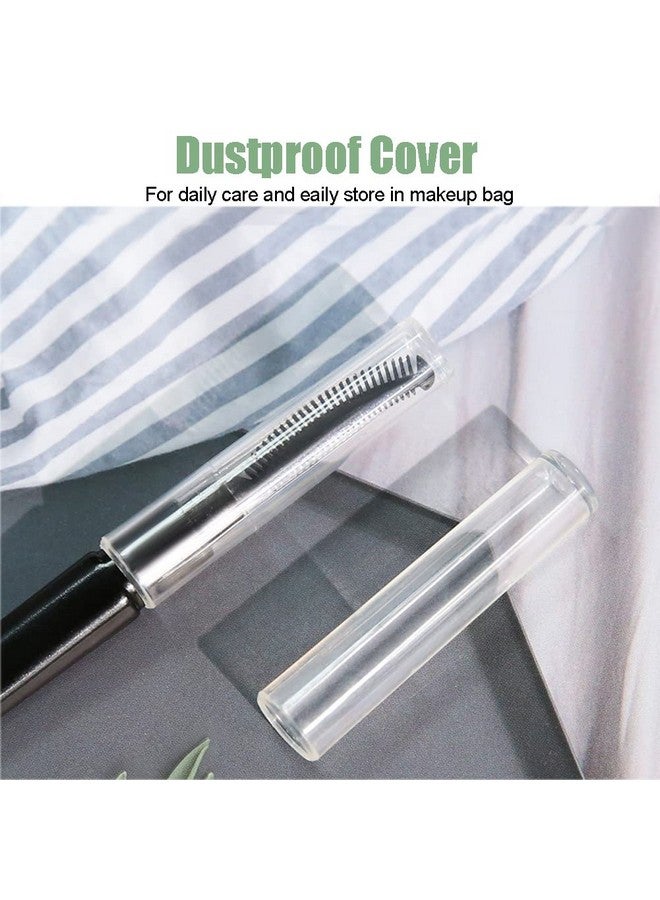 BYVUTE Eyelash Comb Lashes Brush Separator Mascara Brush Eyelashes Definer Lash Separating Cosmetic Tool Silicone Comb With Dust Cover 3 Pcs Black (3 Black) - Image 3