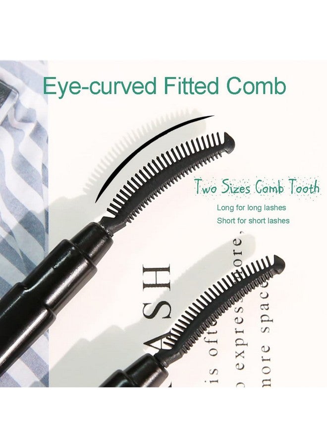 BYVUTE Eyelash Comb Lashes Brush Separator Mascara Brush Eyelashes Definer Lash Separating Cosmetic Tool Silicone Comb With Dust Cover 3 Pcs Black (3 Black) - Image 4