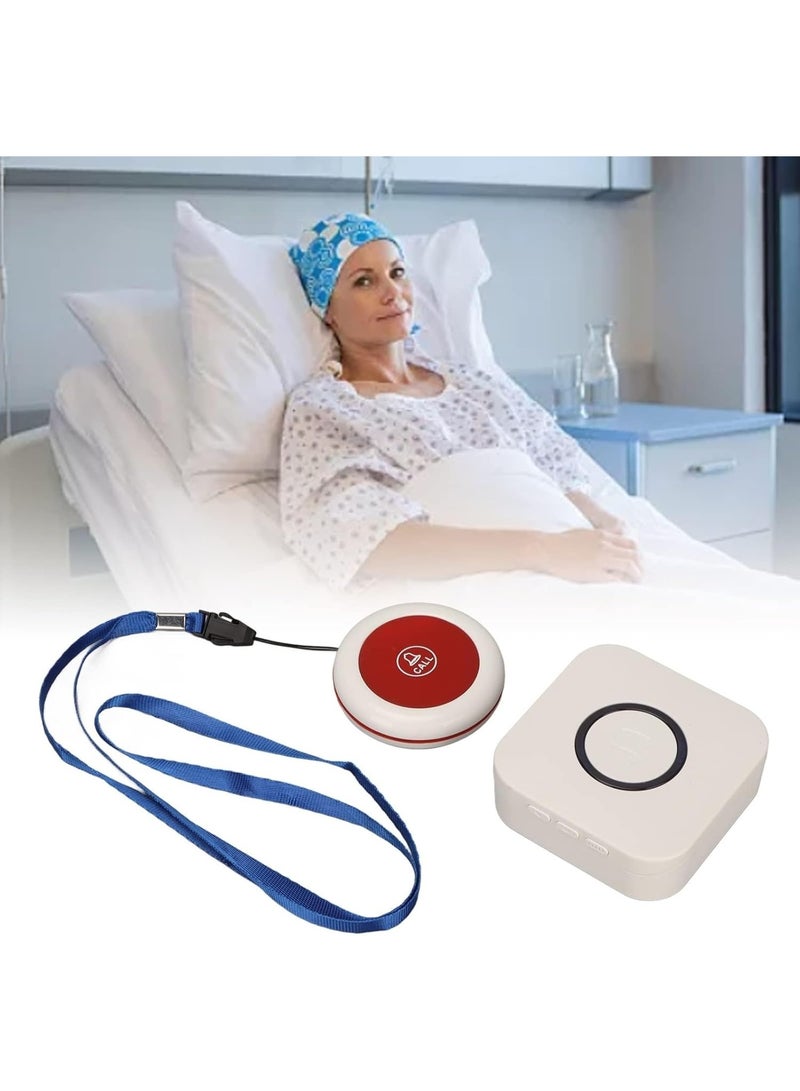 Wireless Caregiver Pager Intelligent Calling System 2 Distress Call Buttons/Transmitters 2 Receivers Nurse Call Alert Patient Help System Home/Personal Care Pager - Image 5