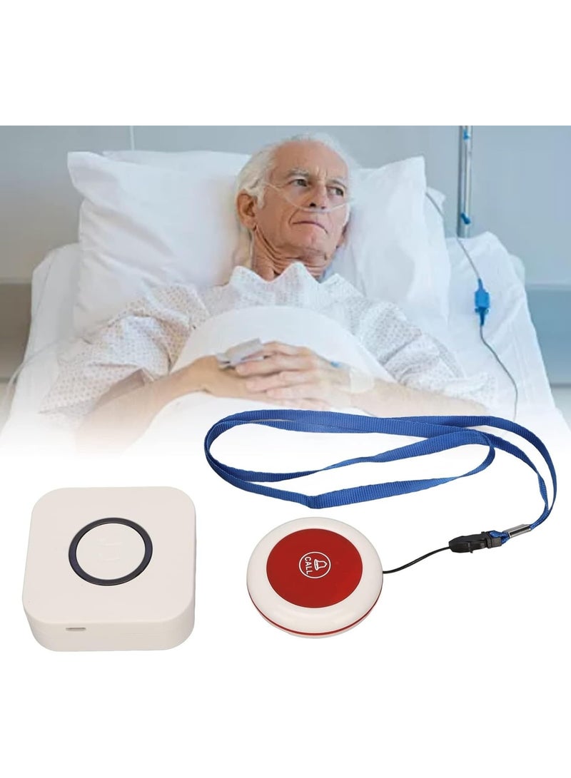 Wireless Caregiver Pager Intelligent Calling System 2 Distress Call Buttons/Transmitters 2 Receivers Nurse Call Alert Patient Help System Home/Personal Care Pager - Image 4
