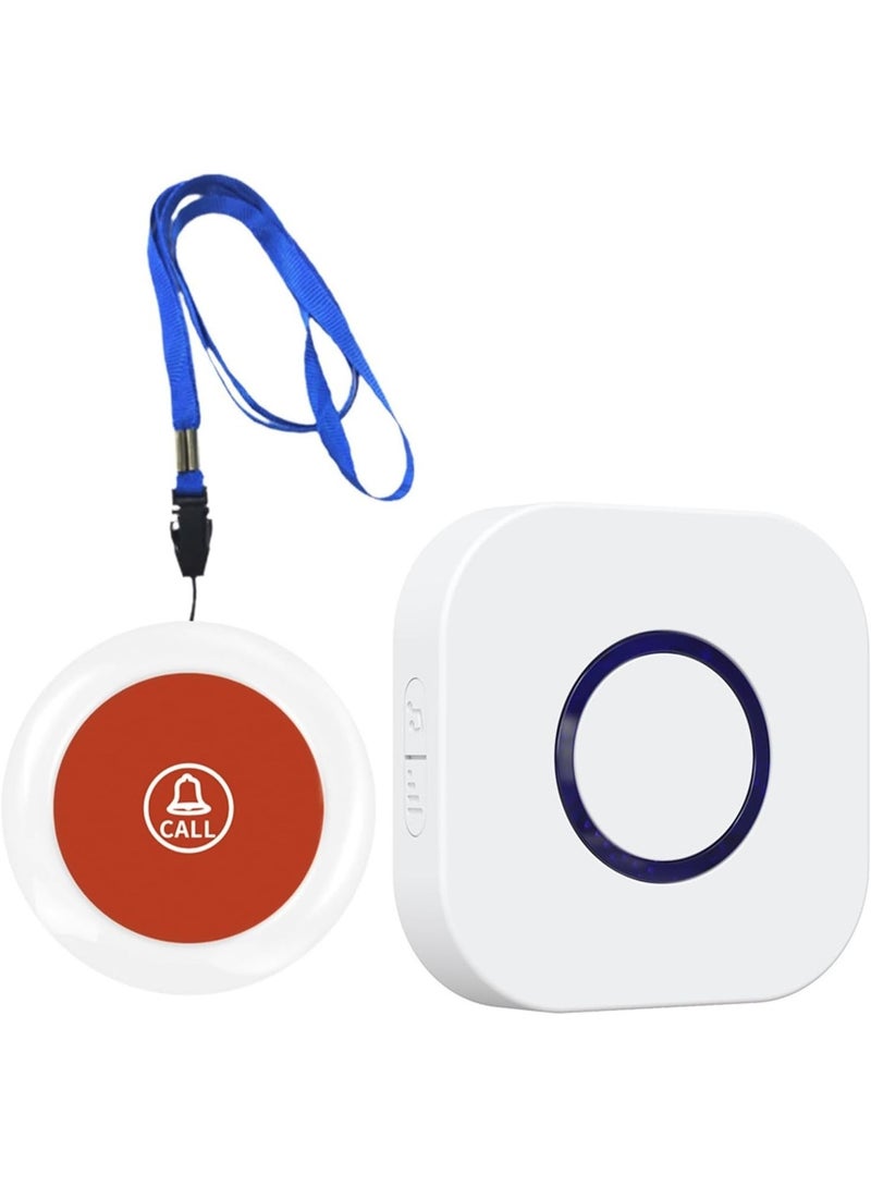 Wireless Caregiver Pager Intelligent Calling System 2 Distress Call Buttons/Transmitters 2 Receivers Nurse Call Alert Patient Help System Home/Personal Care Pager - Image 1