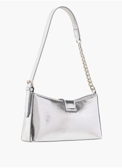Flora Bella By Shoexpress Women's Solid Shoulder Bag with Magnetic Closure and Strap  - Image 3